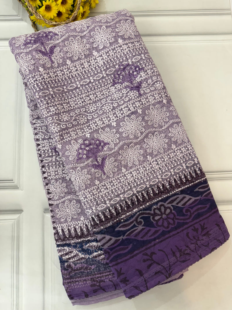 Kota silk heavy embroidery saree SFNIIT