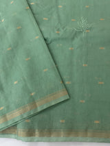 Mul chanderi applique work saree with zari buttas all over  MSH161