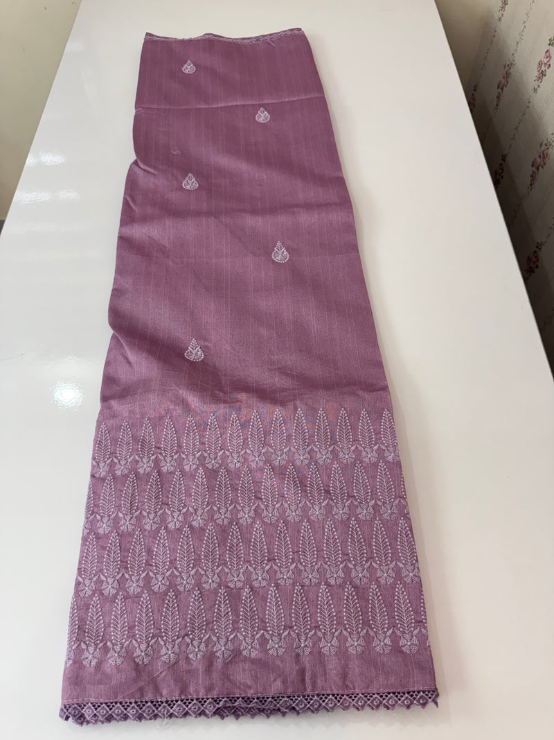 Art silk saree with embroidery SVTS26 DuskyLavender