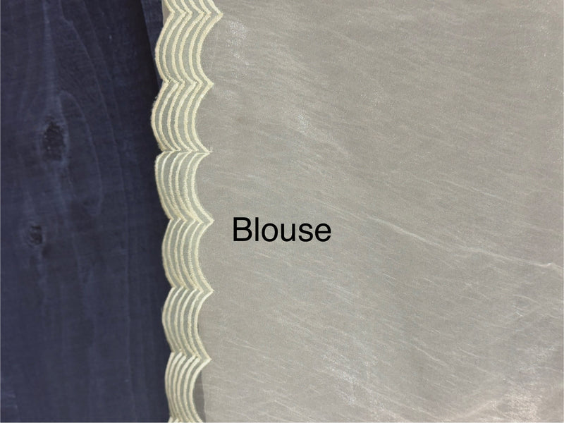 Tissue Organza Applique work saree MS15203- Pastel MintGreen