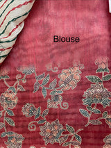 Kalamkari Printed Blended matka Tussar silk saree with kant work JSDNIYY