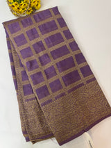 Semi banarasi Khaddi Georgette saree - MS1498 Violet