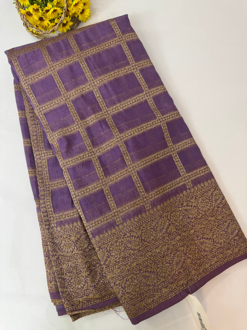 Semi banarasi Khaddi Georgette saree - MS1498 Violet