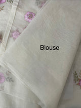 Mul chanderi embriodery saree MSH289