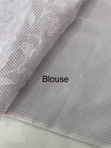 Moonga Kota checks saree with applique woek MMC457 - Lavender