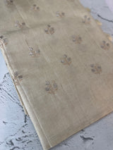 Blended tussar saree with zari embriodery - MS8665 (4) Pearl Cream