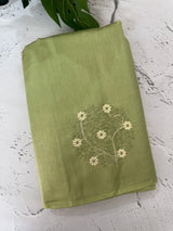 Butter silk saree with embroidery MTS569