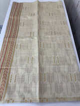 Semi chanderi tussar saree with brocade pallu and blouse MKT891 (2)