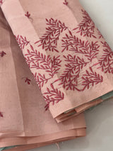 Kosa Tussar silk saree with contrast blouse - MS8177