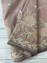 Applique and embroidery work 
 Kota Silk saree MSH118- DuskyPink