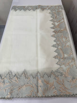 Soft Turkish Organza saree MSOS101 - Offwhite