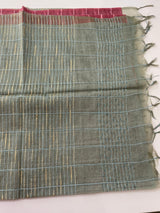 Semi Organza saree with checks - MSD634 (5)