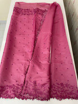 Blended Satin finish Tussar silk saree with applique work- MS8178