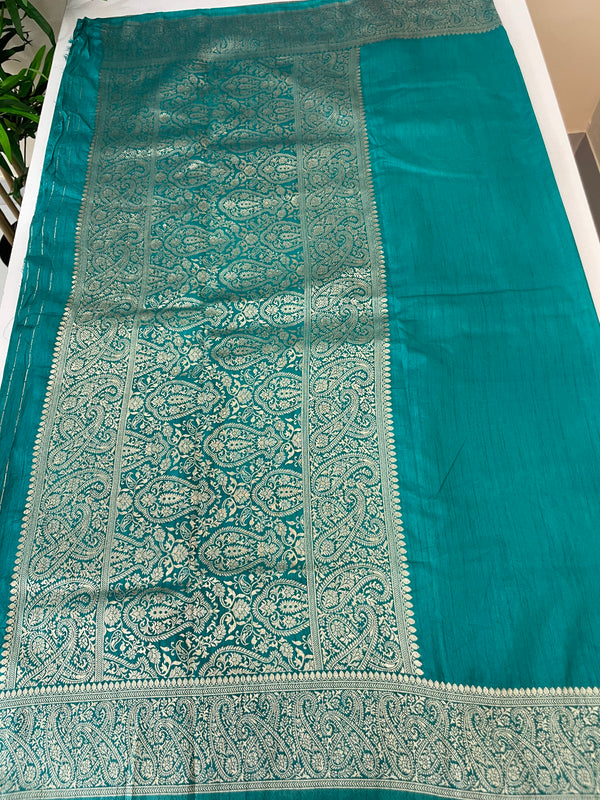 Blended tussar silk saree with Banarasi border FBTW3026