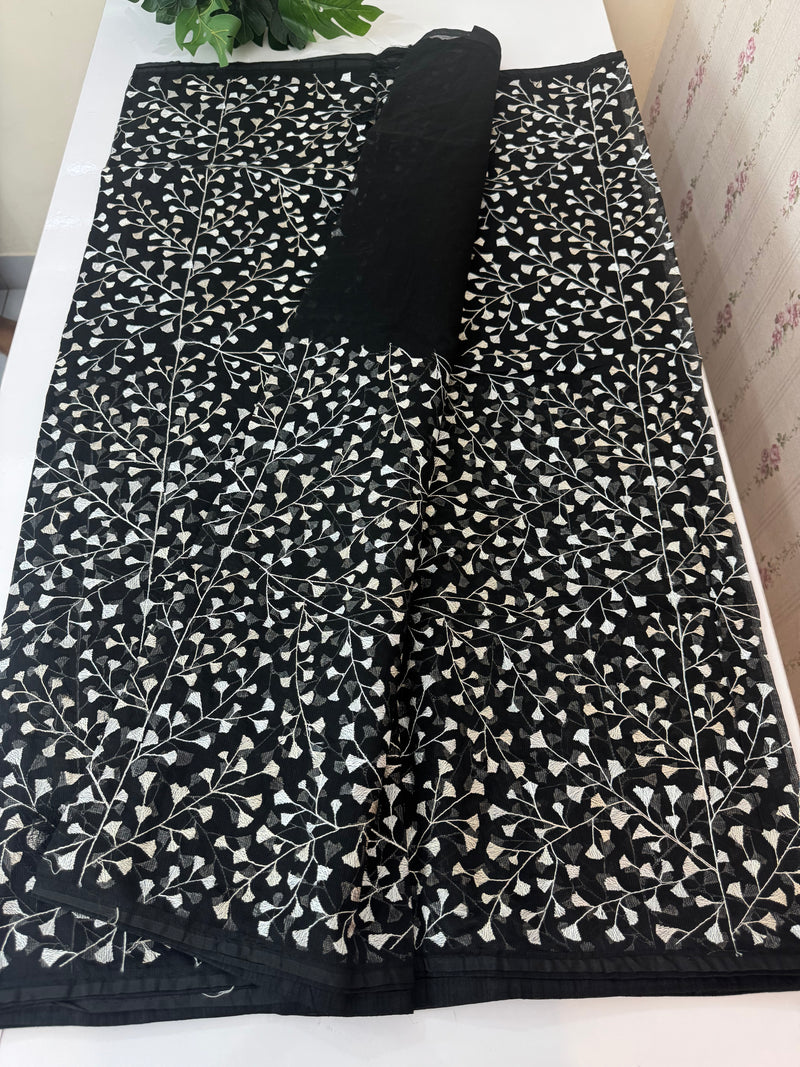 Supernet embriodery saree SSPNHRS