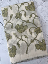 Moonga checks saree with Applique work  MSK765