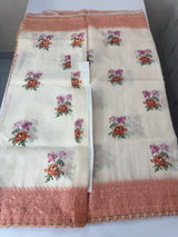 Silky kota saree with chikankari embriodery MSK4532