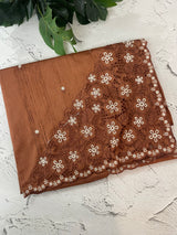 Cutwork Semi tussar saree MTSS680