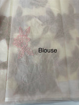 Soft organza saree with tissue appliqué work - MSH916 PastelPeachPink