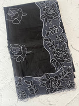 NetKota Applique work saree  MSH110- Black