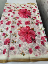 Semi linen saree with digital prints  MLS8765 (3)