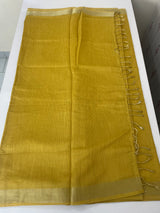 Shimmer semi linen saree with printed blouse MLS7190(2)