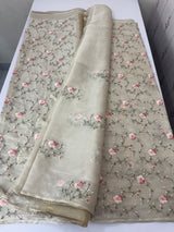 Premium soft blended Organza saree with embroidery borders MOS577