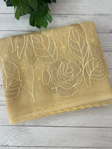 Organza saree with tissue applique work MS5081 - Ivory