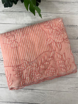 Striped Mul chanderi saree with applique borders MSH987 - Peach