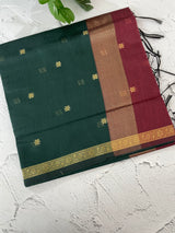Maheshwari silk cotton saree with zari weaving MMJ764