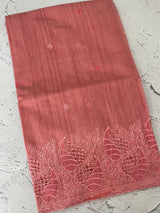 Blended matka Tussar silk saree with cutwork MS4856