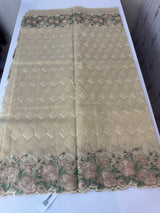 Phulkari NetKota embroidery saree - MPKS905 Beige