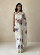 Cutwork Soft kota silk saree with digital prints MSH121