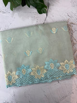 Soft Tissue kota embroidery saree MSK4660 PastelAquaBlue