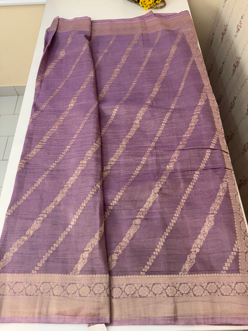 Banarasi crush georgette saree- MS1341 DustyLavender