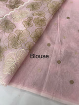 Jute linen saree with thread work MSH204