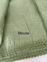 Kota checks embriodery saree MS7689 DustyGreen