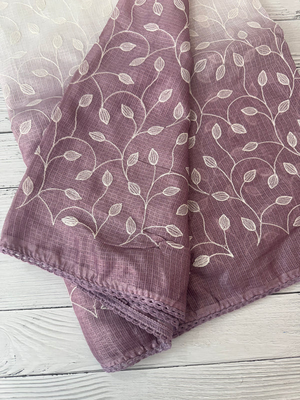 Ombre Soft kota checks saree with embroidery SVTS20