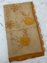 Printed Tissue silk saree with foil work MTS214