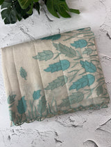 Tissue silk saree with applique work  MSH105