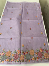 Silky kota embroidery saree MSK4333 Lavender