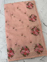 Soft kota silk saree with embroidery MSS678 PeachPink