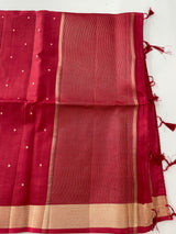 Tussar mix Semi silk saree with small buttas MSS8930