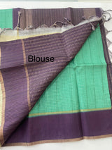 Semi silk saree with zari weaving  MSG6161