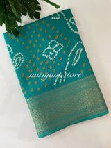 Semi silk saree MSBS129 TealBlue