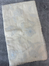 Mul chanderi applique work saree  MSH931- Offwhite to PowderBlue