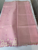 Soft Tissue kota embroidery saree MSK4660 Pink