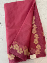 Soft organza saree with turkish applique borders- MCW735