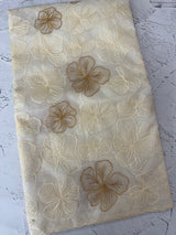 Semi organza saree with thread work - MSH910 Offwhite