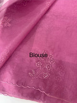 Soft Organza saree with embroidery- MCW680 Magenta